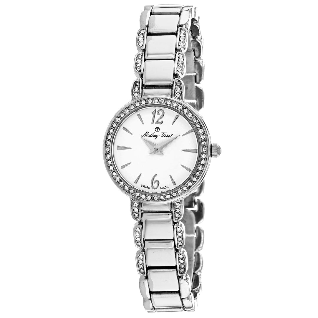 Mathey Tissot Womens Fleury White Dial Quartz Watch D6532AI Stainless Steel Image 1