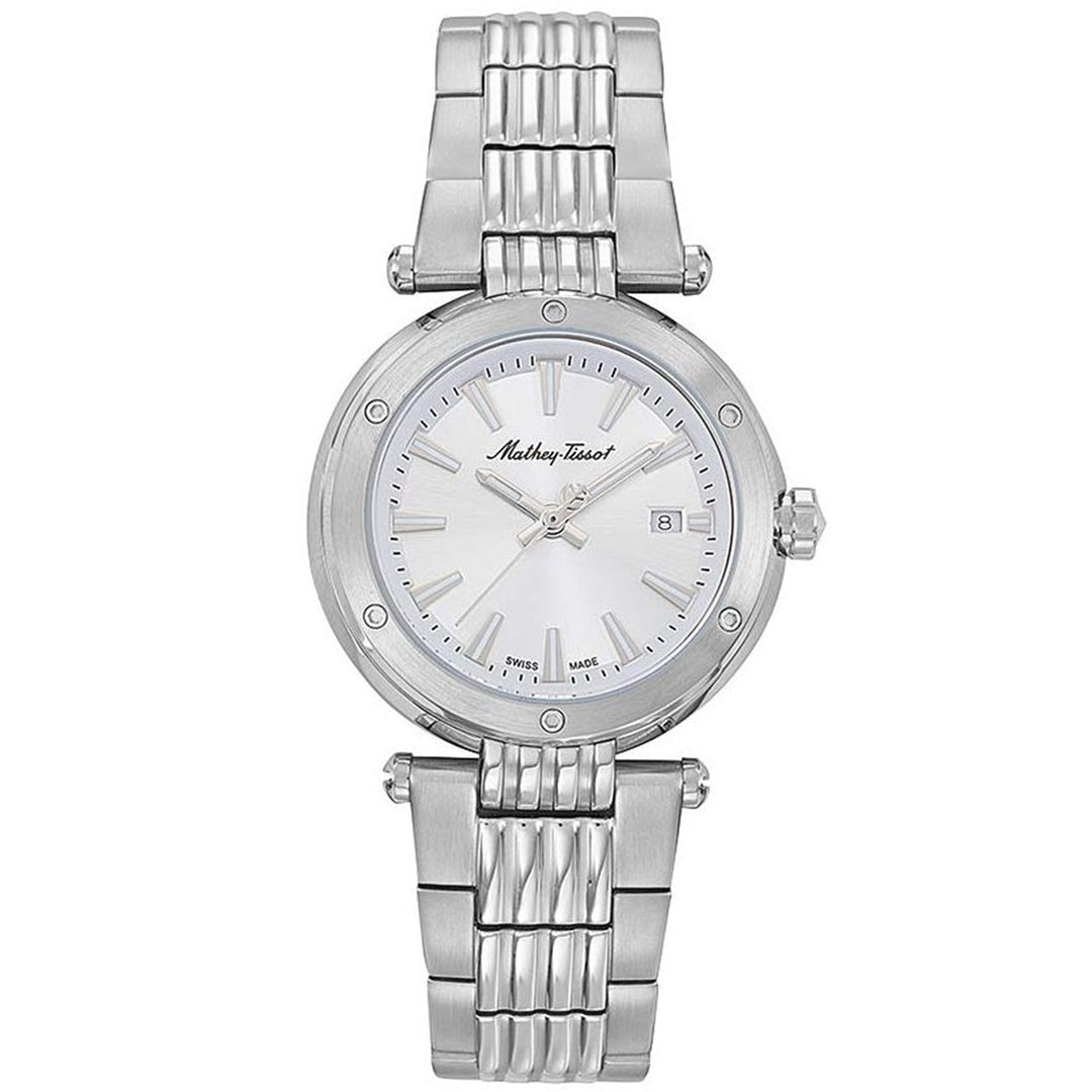 Mathey Tissot Womens Neptune Silver Dial Quartz Watch D912AI Stainless Steel Image 1