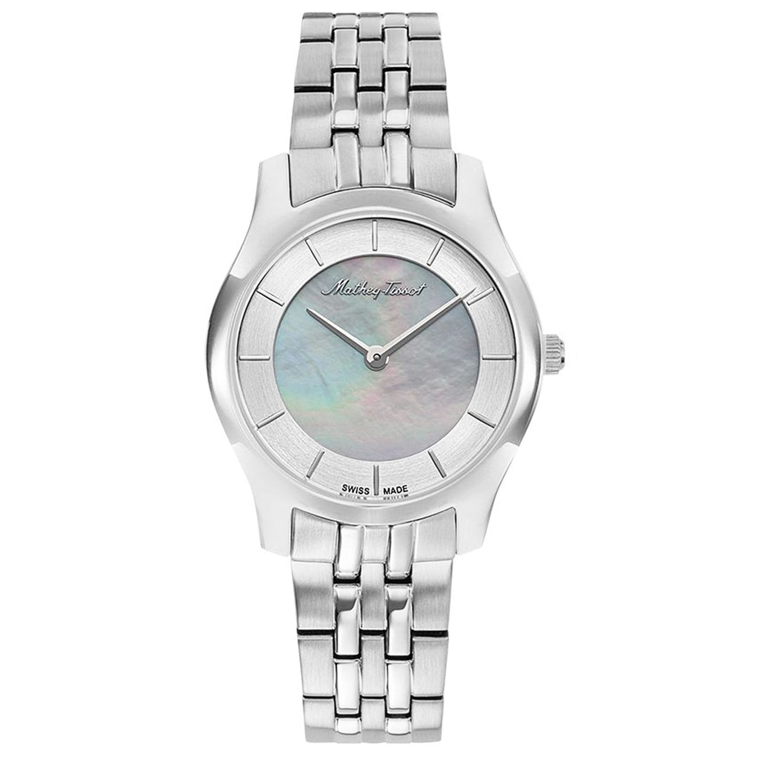 Mathey Tissot Womens Tacy Watch D949AI Stainless Steel White Dial Quartz Image 1