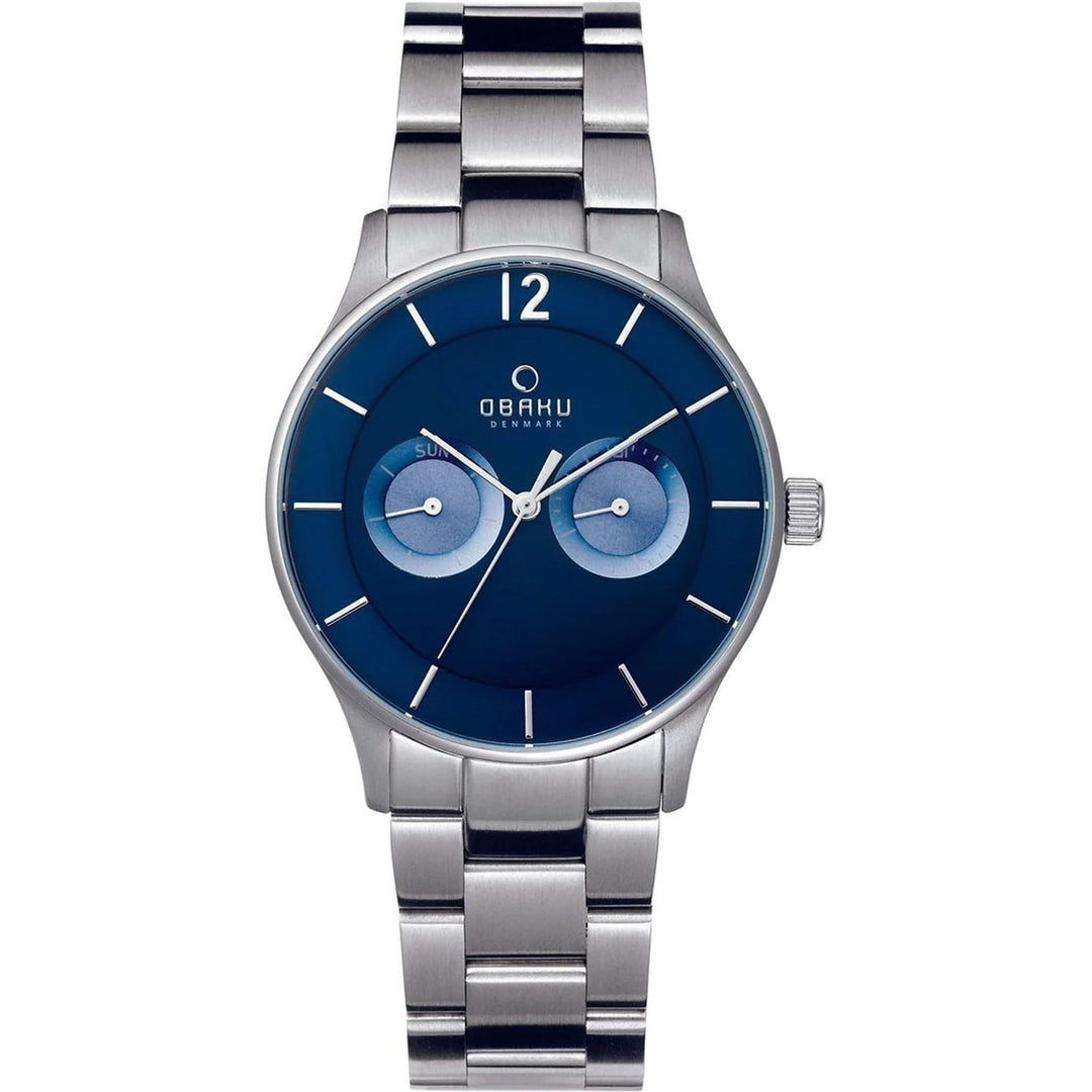 Obaku Mens Classic Blue Dial Watch - V192GMCLSC Image 1