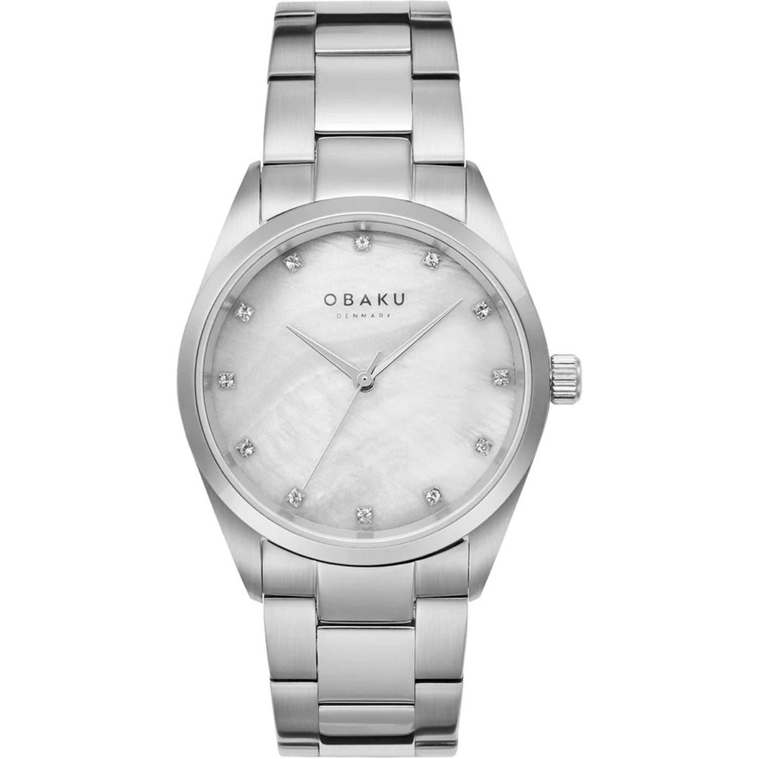 Obaku Womens Chili Stone Mother of Pearl Dial Quartz Watch V263LXCJSC 30m Image 1