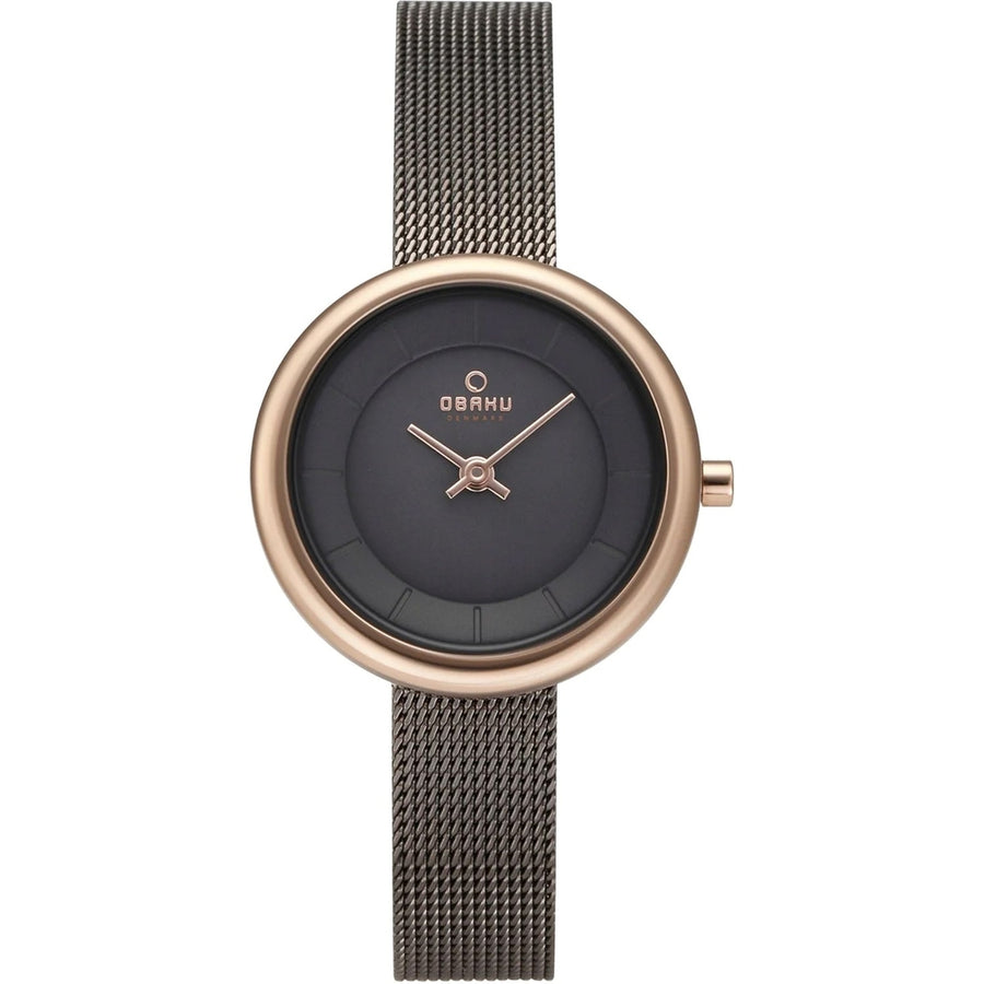 Obaku Womens Black Dial Watch Stainless Steel Case Model V146LXVJMJ 30m Water Resistant Image 1