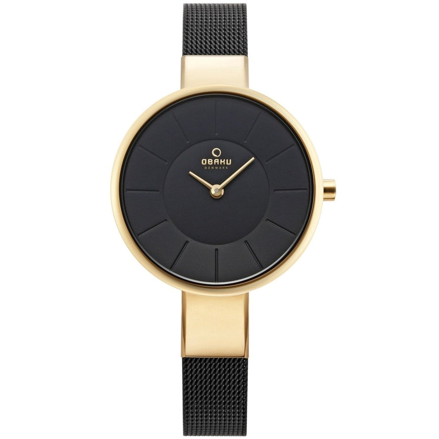 Obaku Womens Classic Black Dial Watch - V149LXGBMB Image 1