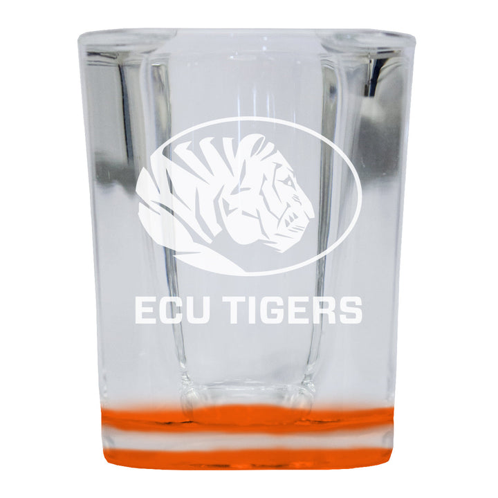 East Central University Tigers 2 Ounce Engraved Shot Glass Square Officially Licensed Collegiate Product Image 4