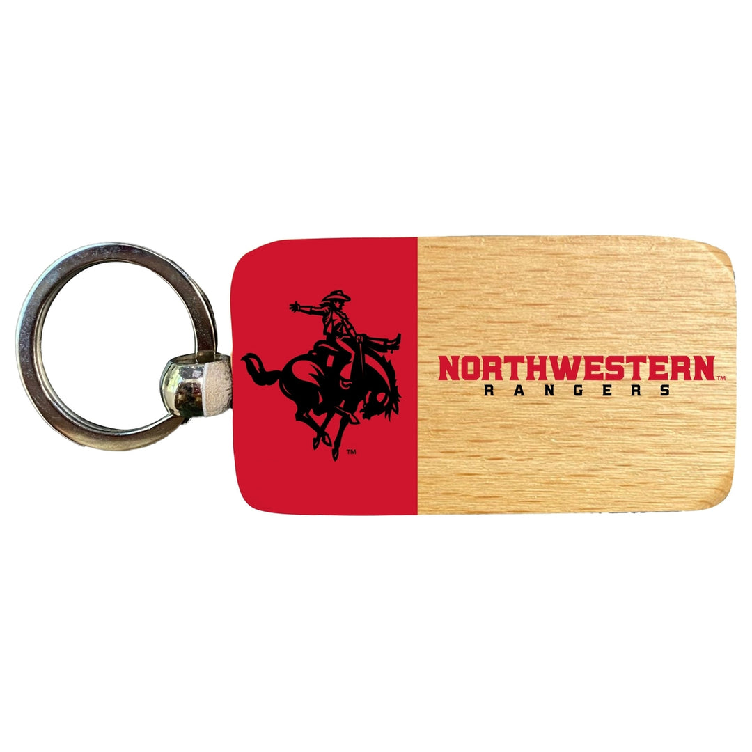 Northwestern Oklahoma State University 2.5 x 1-Inch Wooden Keychain Officially Licensed Collegiate Product Image 1