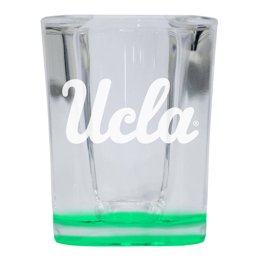 UCLA Bruins 2 Ounce Engraved Shot Glass Square Officially Licensed Collegiate Product Image 1