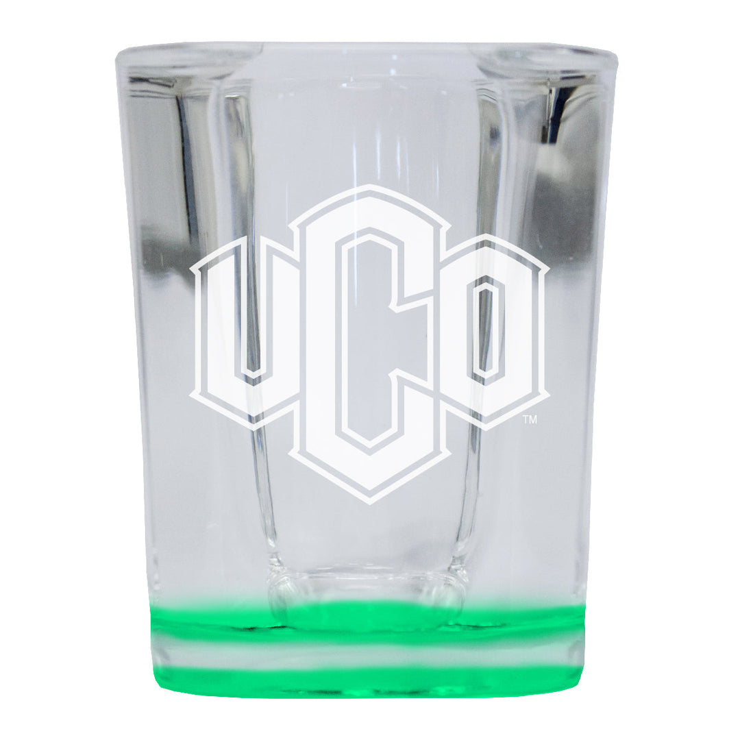 University of Central Oklahoma Bronchos 2 Ounce Engraved Shot Glass Square Officially Licensed Collegiate Product Image 1