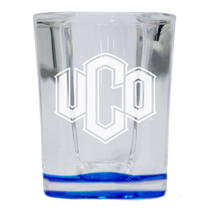 University of Central Oklahoma Bronchos 2 Ounce Engraved Shot Glass Square Officially Licensed Collegiate Product Image 1