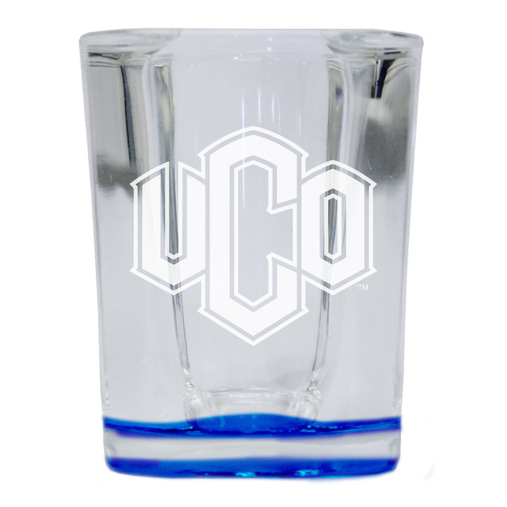 University of Central Oklahoma Bronchos 2 Ounce Engraved Shot Glass Square Officially Licensed Collegiate Product Image 2