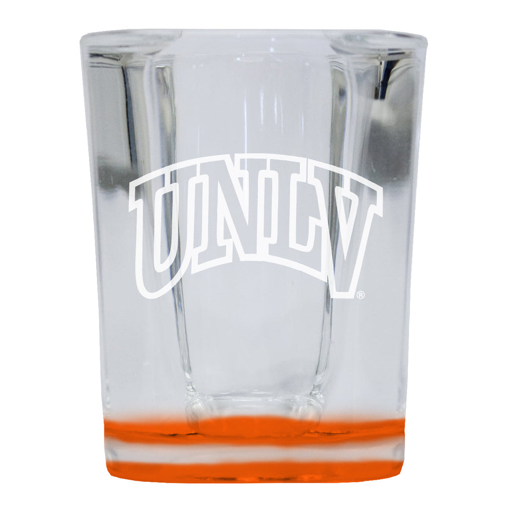 UNLV Rebels 2 Ounce Engraved Shot Glass Square Officially Licensed Collegiate Product Image 2