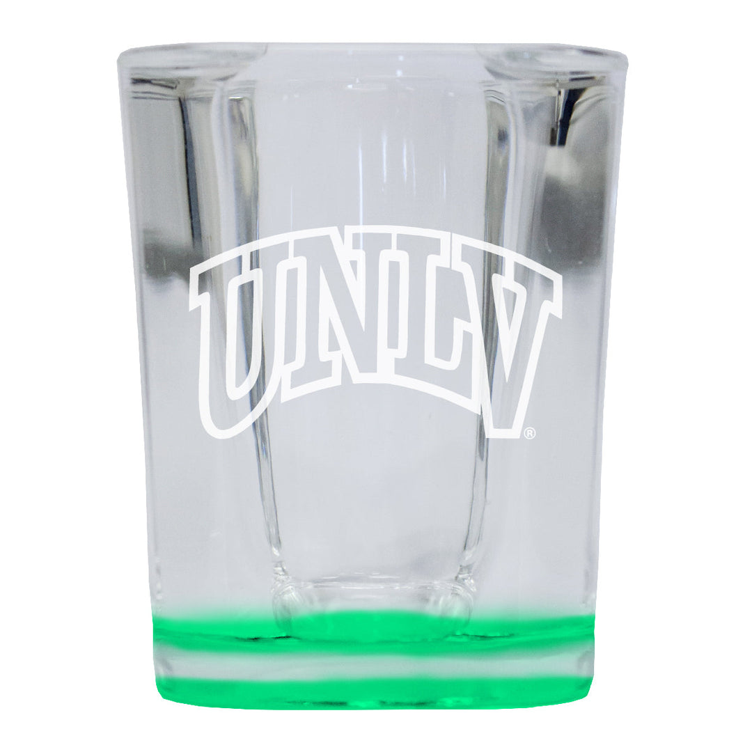 UNLV Rebels 2 Ounce Engraved Shot Glass Square Officially Licensed Collegiate Product Image 3