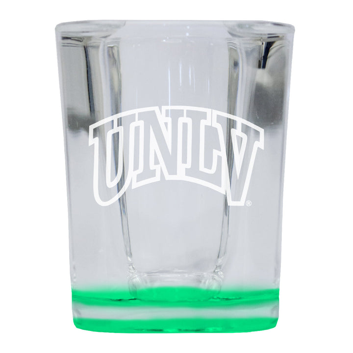 UNLV Rebels 2 Ounce Engraved Shot Glass Square Officially Licensed Collegiate Product Image 3