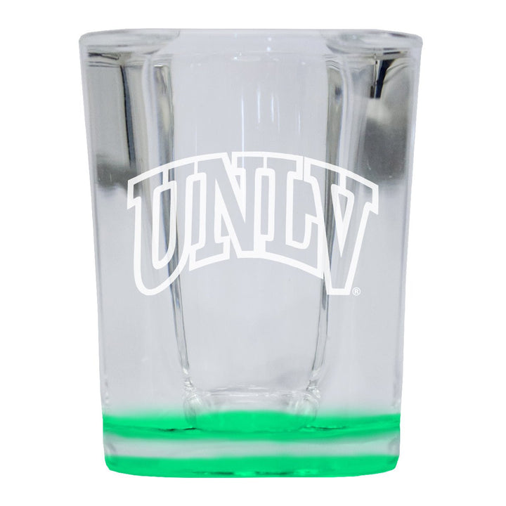 UNLV Rebels 2 Ounce Engraved Shot Glass Square Officially Licensed Collegiate Product Image 1