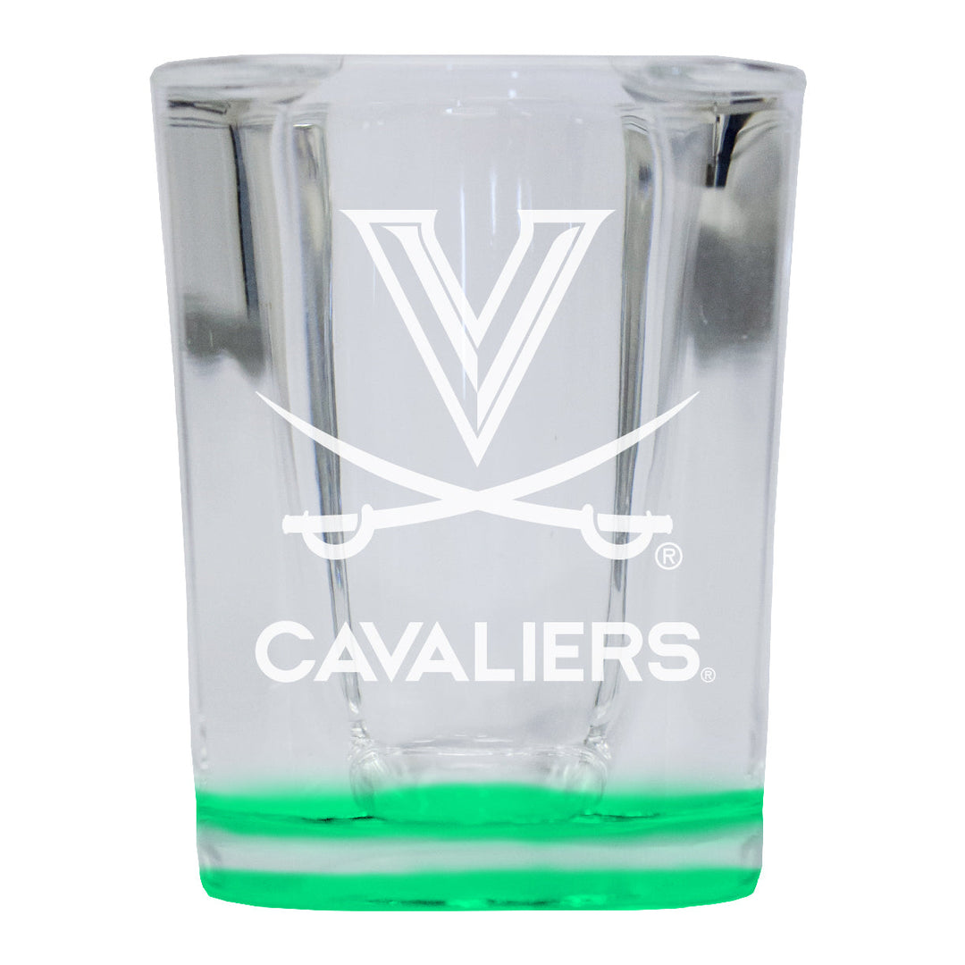 Virginia Cavaliers 2 Ounce Engraved Shot Glass Square Officially Licensed Collegiate Product Image 4