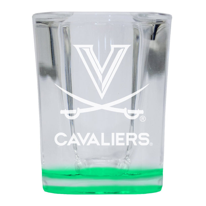 Virginia Cavaliers 2 Ounce Engraved Shot Glass Square Officially Licensed Collegiate Product Image 1