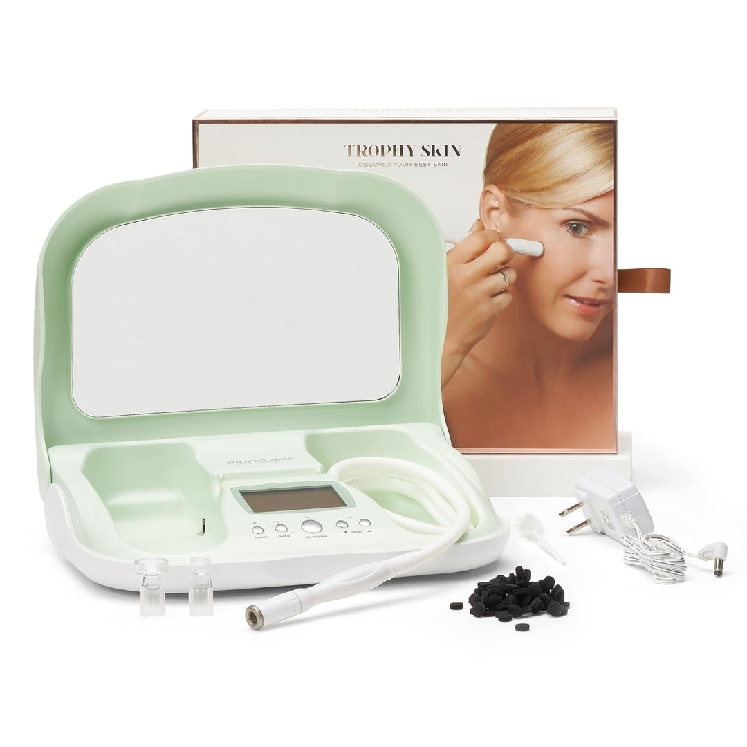 Trophy Skin MicrodermMD - At Home Microdermabrasion Kit - Anti Aging and Acne Treatment - Contains Real Diamond and Pore Image 1