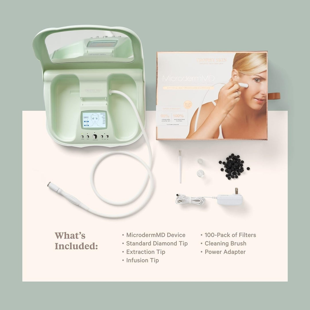 Trophy Skin MicrodermMD - At Home Microdermabrasion Kit - Anti Aging and Acne Treatment - Contains Real Diamond and Pore Image 4