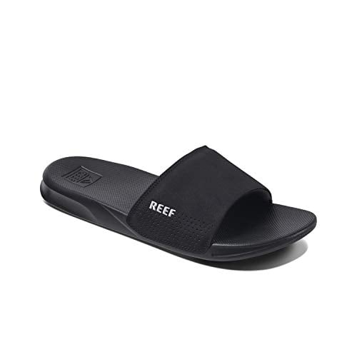 REEF Mens Black One Slide Sandals RF0A3ONDBLA Comfy Injection Molded EVA Image 1