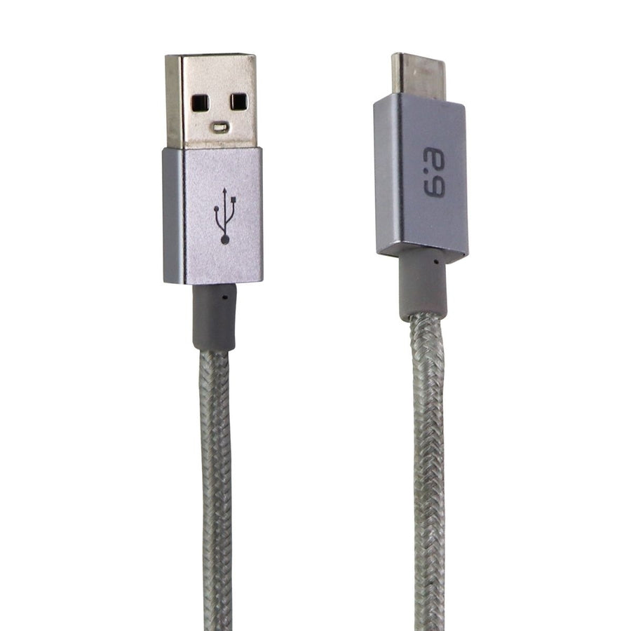 PureGear 10-Foot Braided USB-A to USB-C (Type C) Charging Cable - Gray Image 1