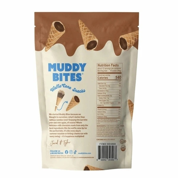 Muddy Bites Milk Chocolate Waffle Cones12.5 Ounce Image 2