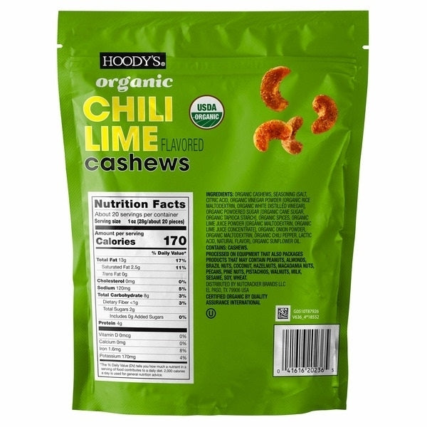 Hoodys Organic Chili Lime Cashews20 Ounce Image 2