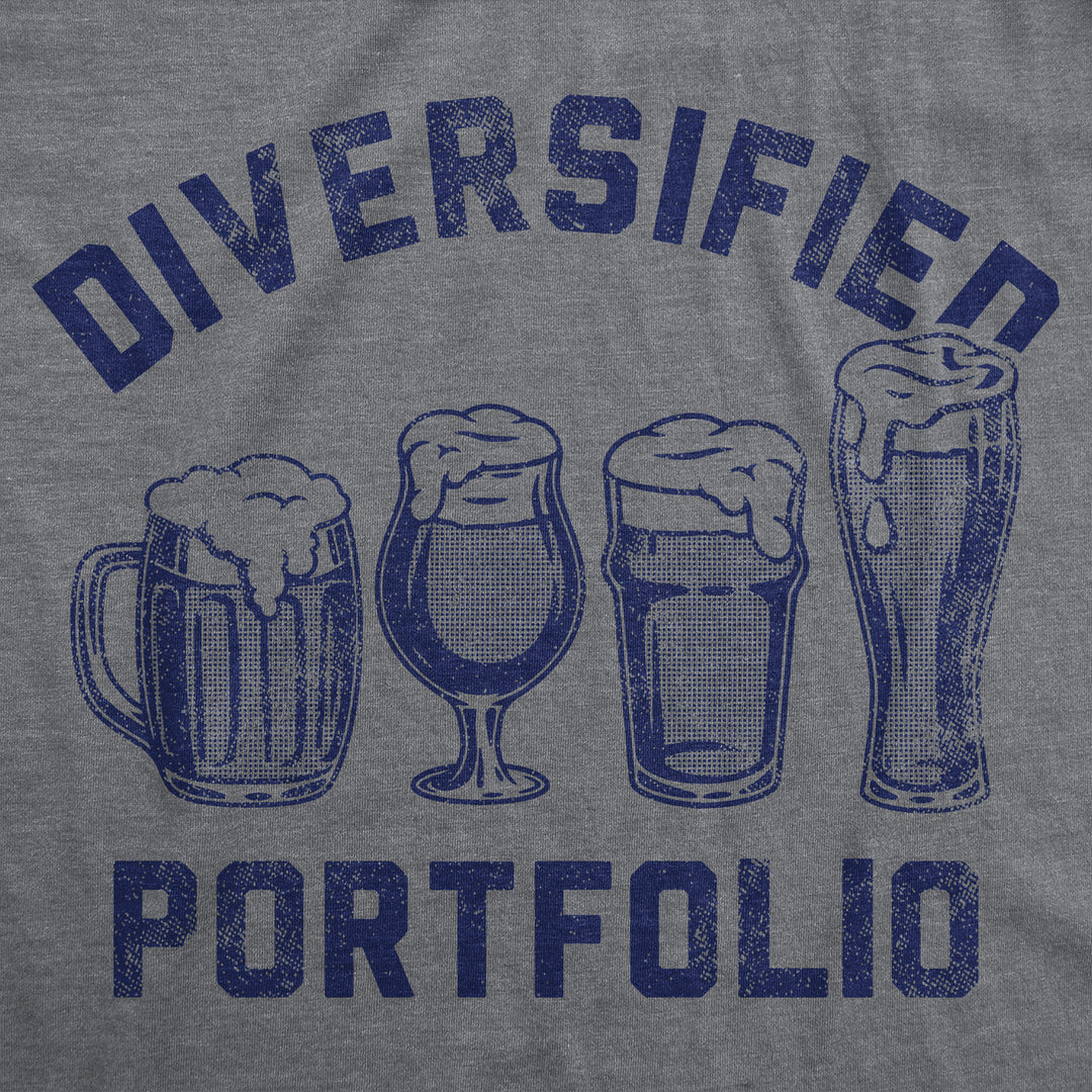 Mens Funny T Shirts Diversified Portfolio Beers Sarcastic Drinking Graphic Tee For Men Image 3