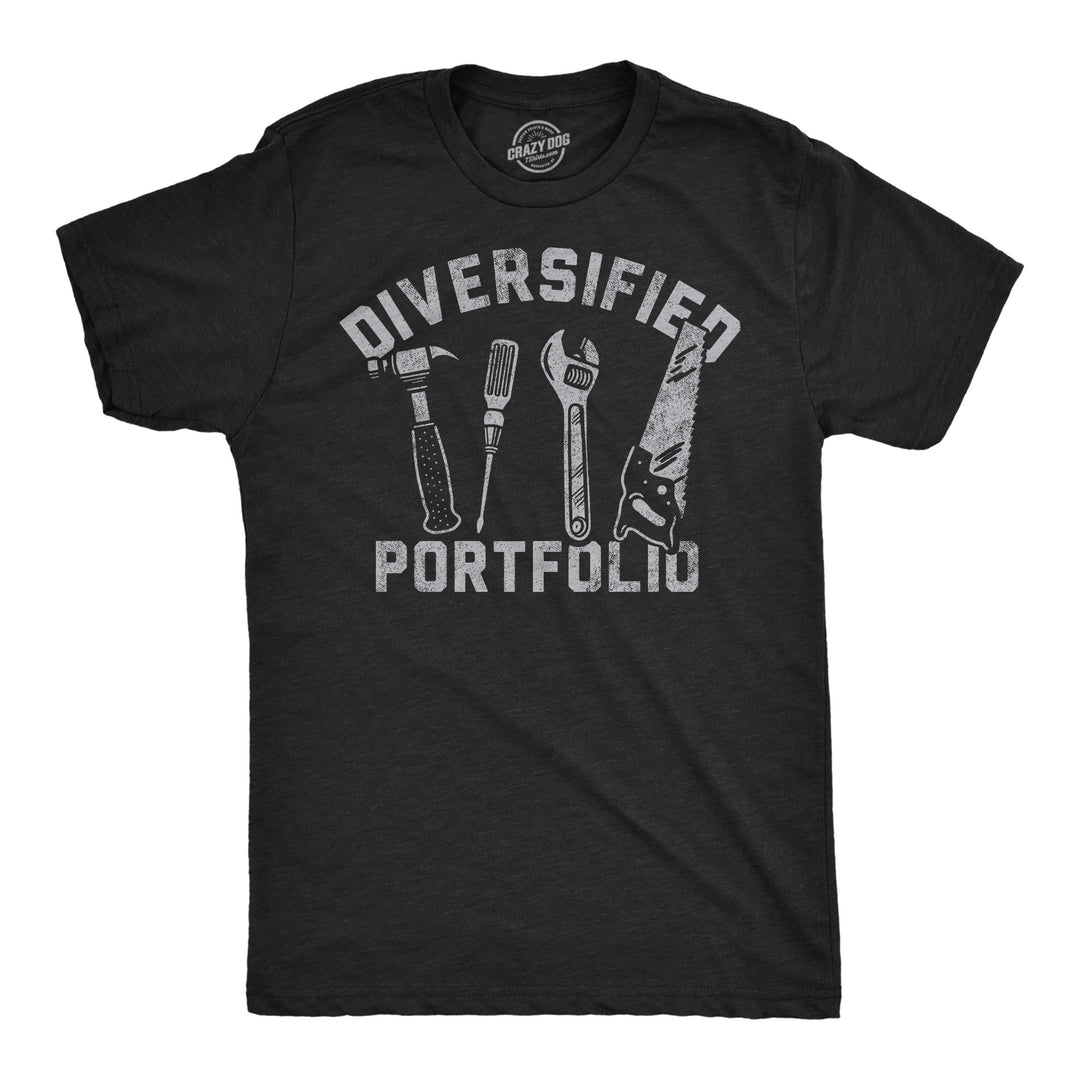 Mens Funny T Shirts Diversified Portfolio Tools Sarcastic Mechanic Graphic Tee For Men Image 3