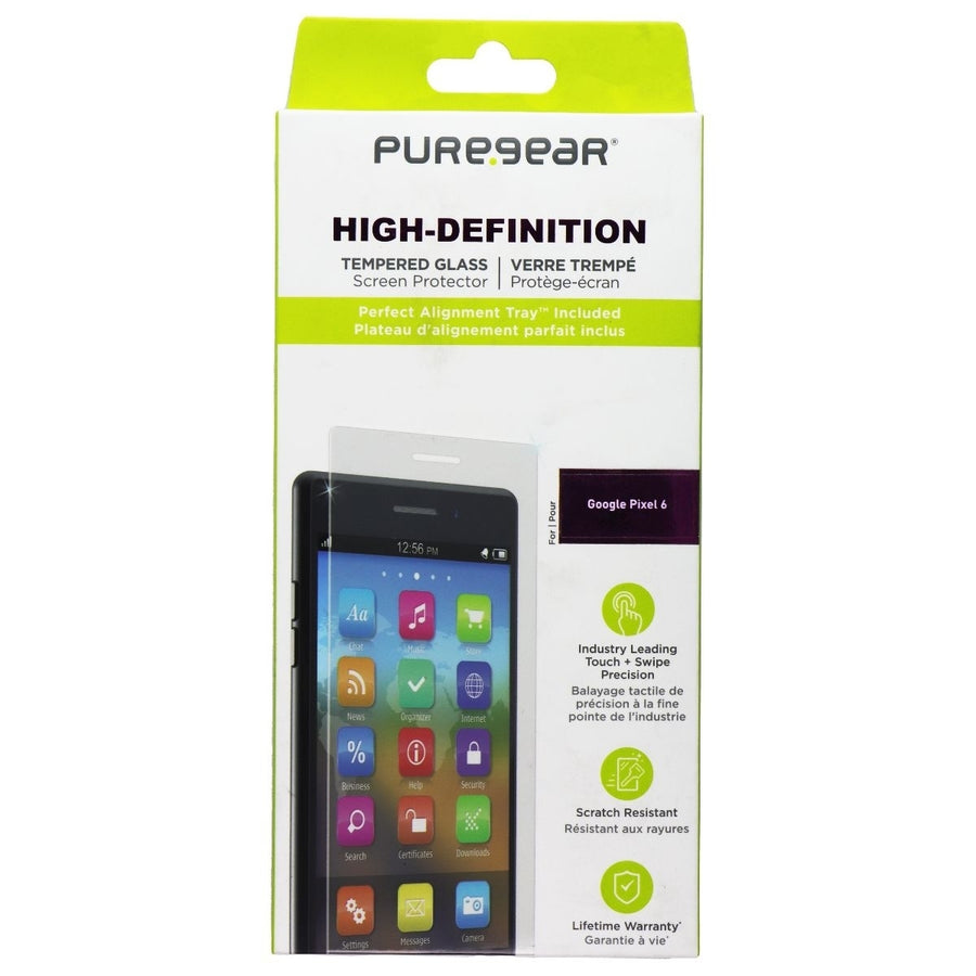 PureGear High-Definition Tempered Glass for Google Pixel 6 - Clear Image 1