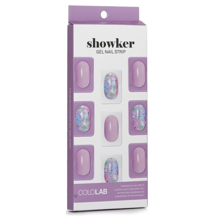 Cololab - Showker Gel Nail Strip CSA311 Violet Flower(1pcs) Image 1