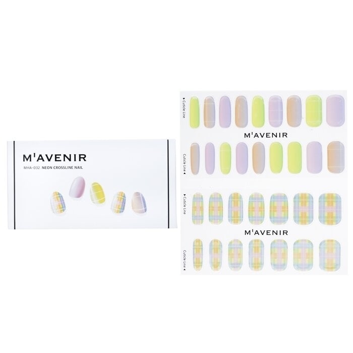 Mavenir - Nail Sticker (Patterned) - Neon Crossline Nail(32pcs) Image 1