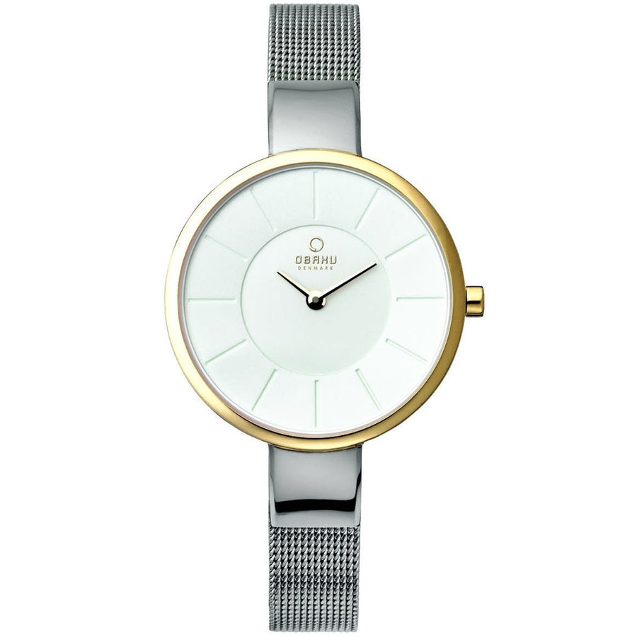 Obaku Womens Classic Watch White Dial Stainless Steel V149LXAIMC2 Quartz Image 1