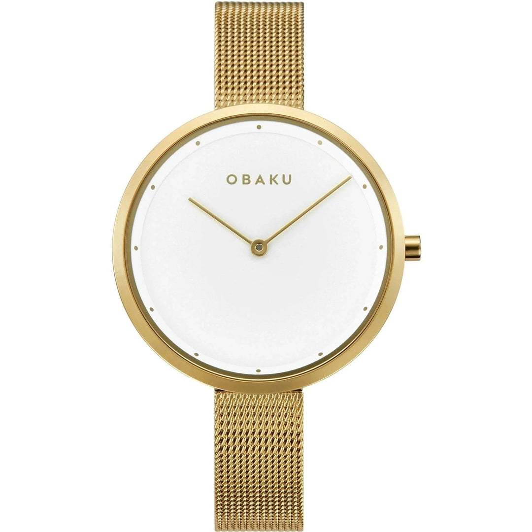 Obaku Womens Classic Watch Stainless Steel White Dial Quartz V227LXGIMG Image 1