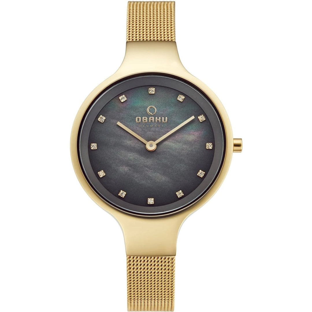 Obaku Womens Classic Mother of Pearl Dial Watch V173LXGJMG Stainless Steel Image 1