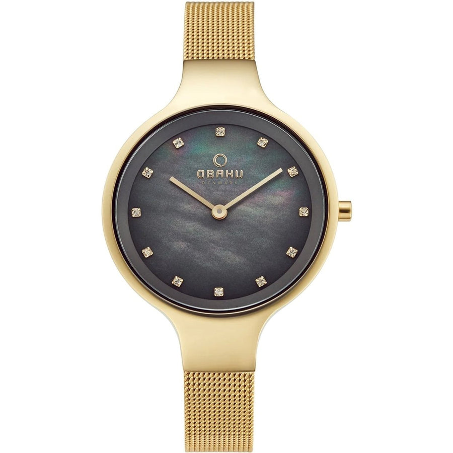 Obaku Womens Classic Mother of Pearl Dial Watch V173LXGJMG Stainless Steel Image 1