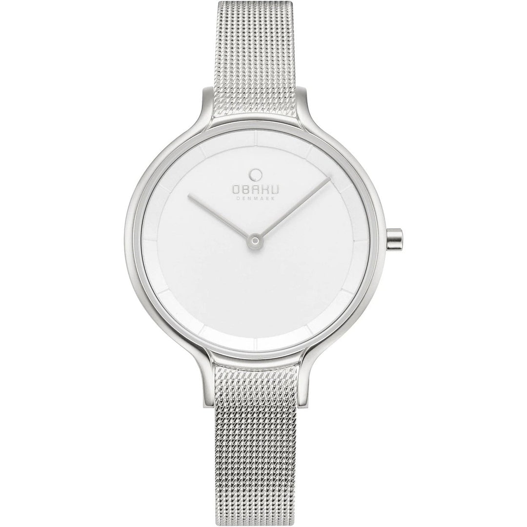 Obaku Womens Kyst White Dial Stainless Steel Quartz Watch V228LXCIMC Image 1