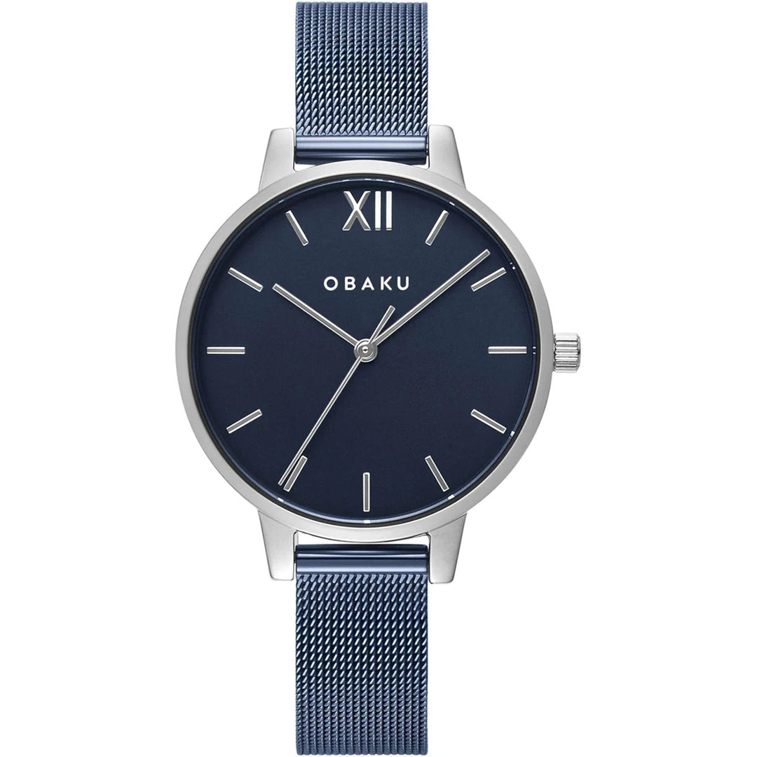 Obaku Womens Liv Watch V209LXCLML Arctic Blue Dial Stainless Steel Bracelet Image 1