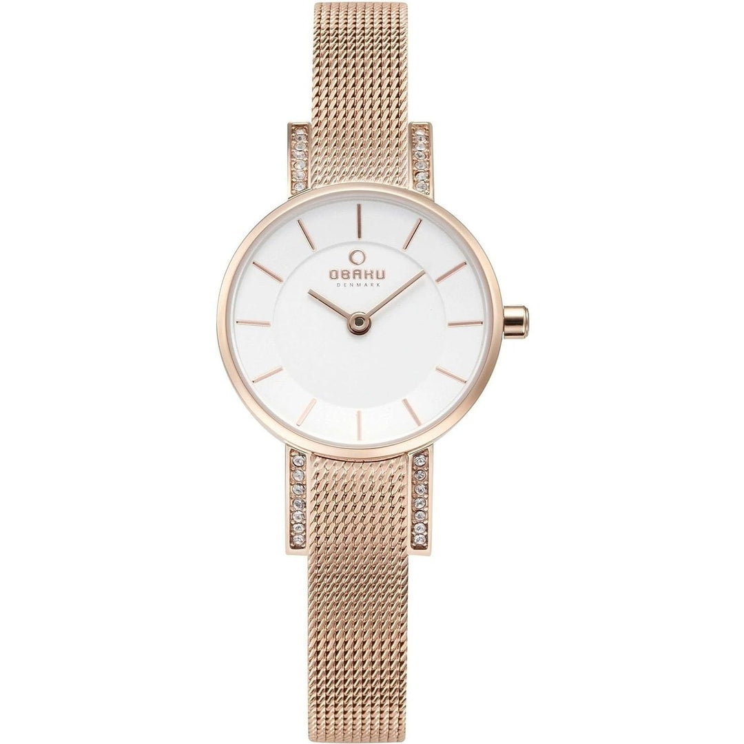 Obaku Lykke Womens Watch White Dial Stainless Steel V207LEVIMV Water Resistant Image 1