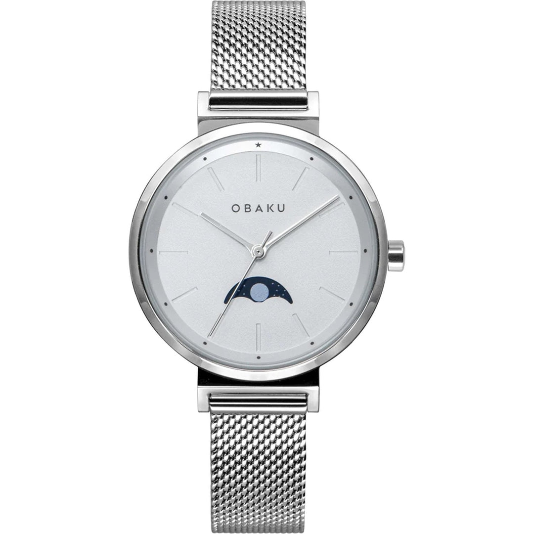 Obaku Maane Womens Watch Silver Dial Stainless Steel Bracelet V243LMCIMC Image 1