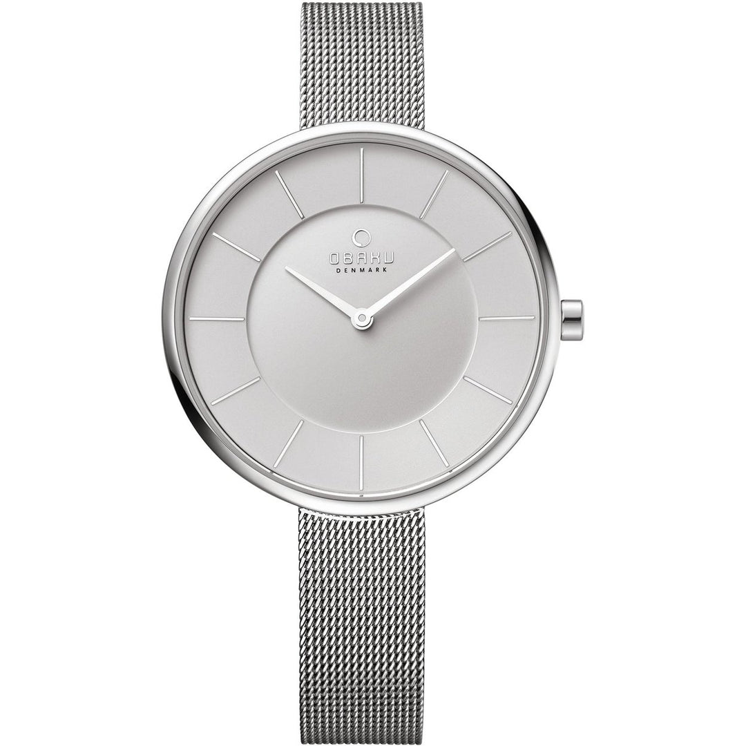 Obaku Womens Quartz Watch Stainless Steel White Dial V185LXCIMC Water Resistant Image 1