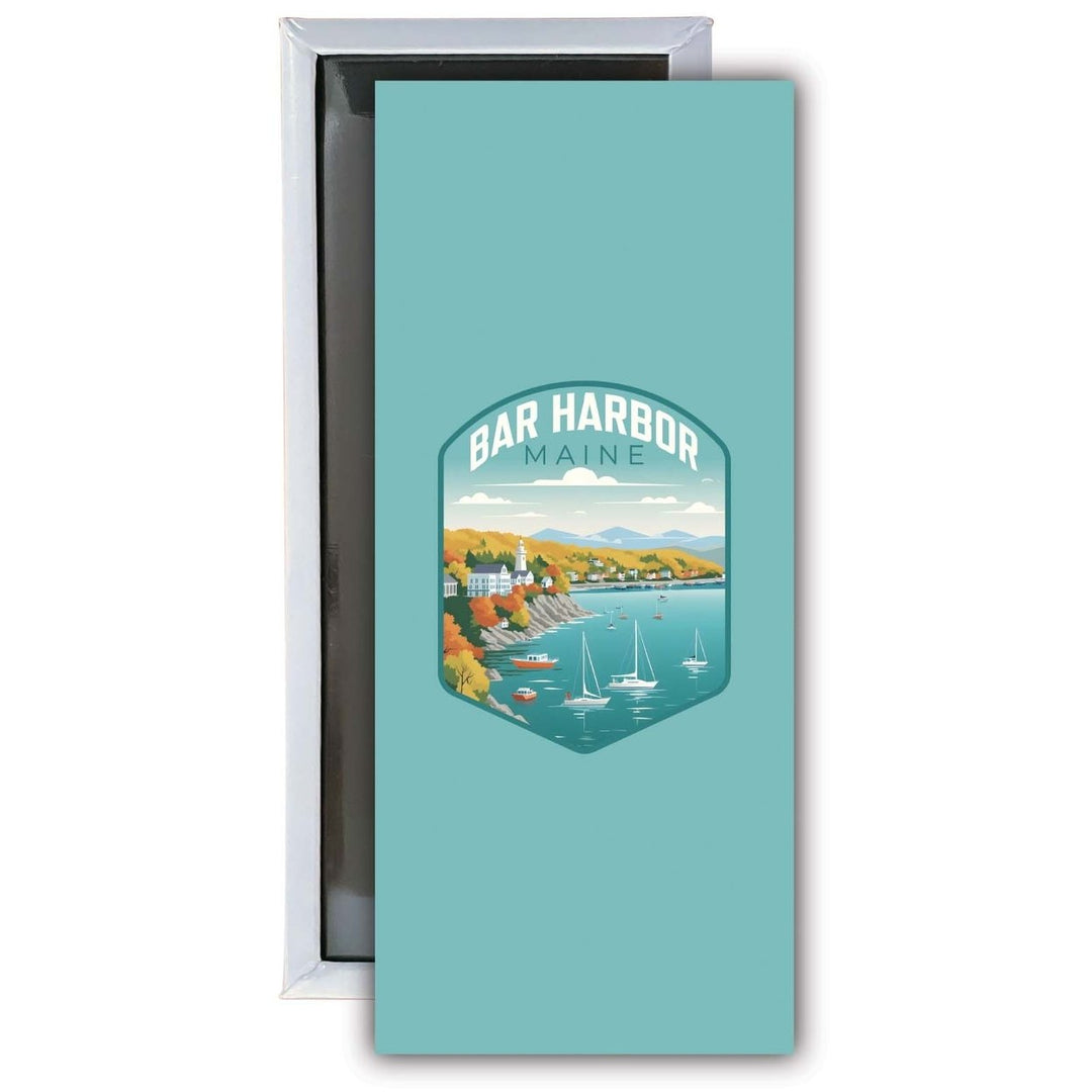 Bar Harbor Maine Design A Souvenir Fridge Magnet 4.75 x 2 Inch Image 1