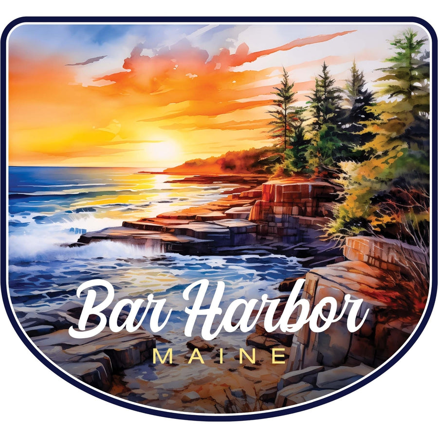 Bar Harbor Maine Design B Souvenir Die Cut Flat Magnet Image 1