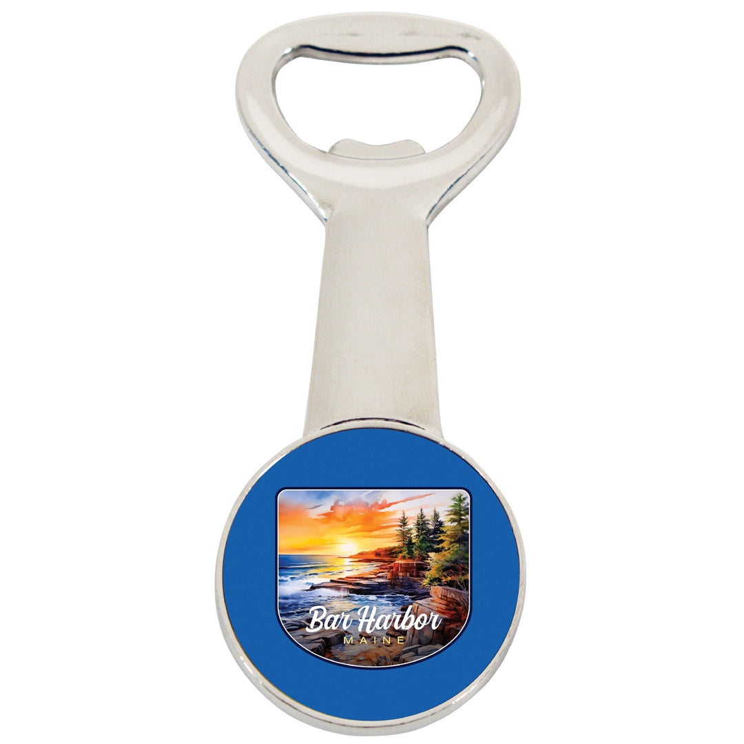 Bar Harbor Maine Design B Souvenir Magnetic Bottle Opener Image 1