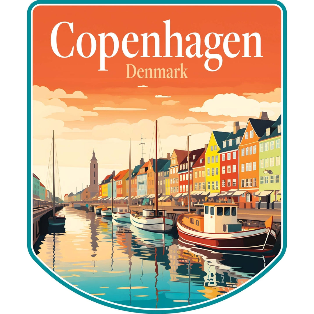 Copenhagen Denmark Design A Souvenir Die Cut Flat Magnet Image 1