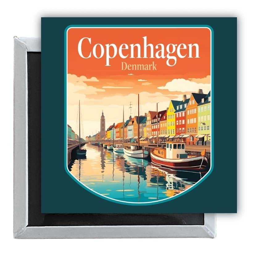 Copenhagen Denmark Design A Souvenir 2.5 x 2.5-Inch Fridge Magnet Image 1