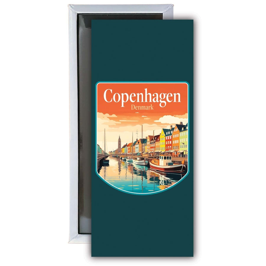 Copenhagen Denmark Design A Souvenir Fridge Magnet 4.75 x 2 Inch Image 1