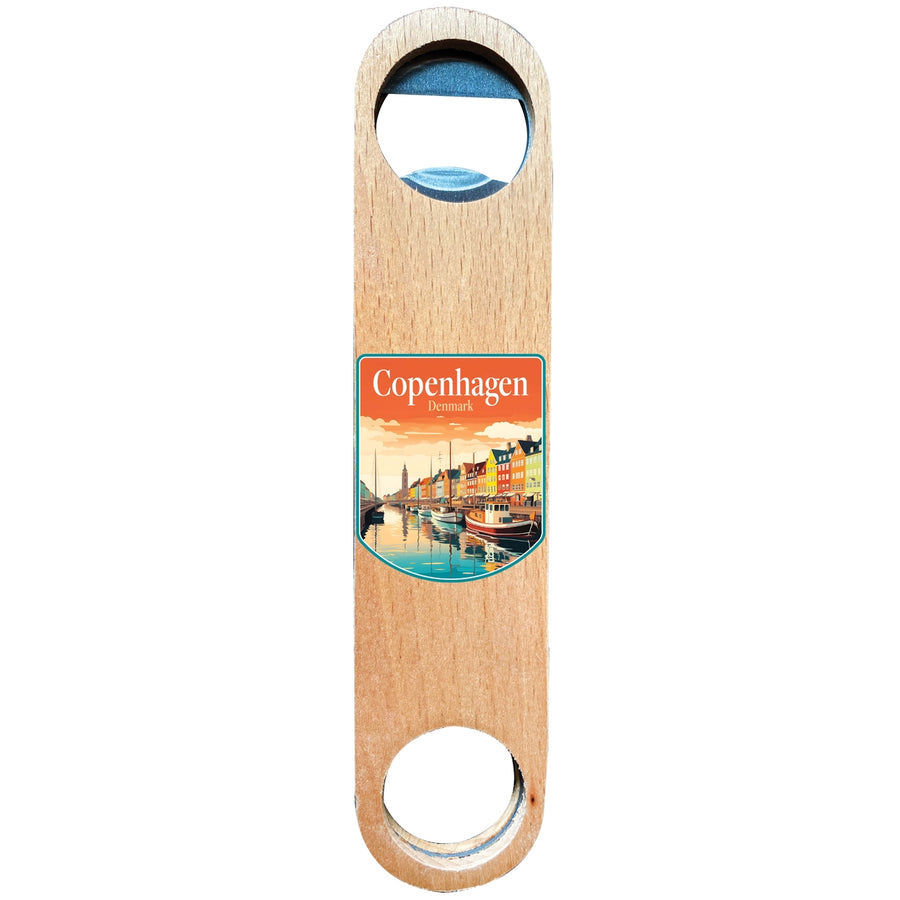 Copenhagen Denmark Design A Souvenir Wooden Bottle Opener Image 1