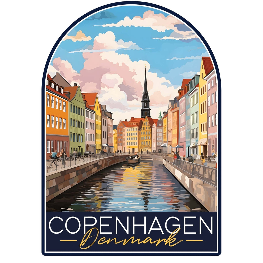 Copenhagen Denmark Design B Souvenir Die Cut Flat Magnet Image 1