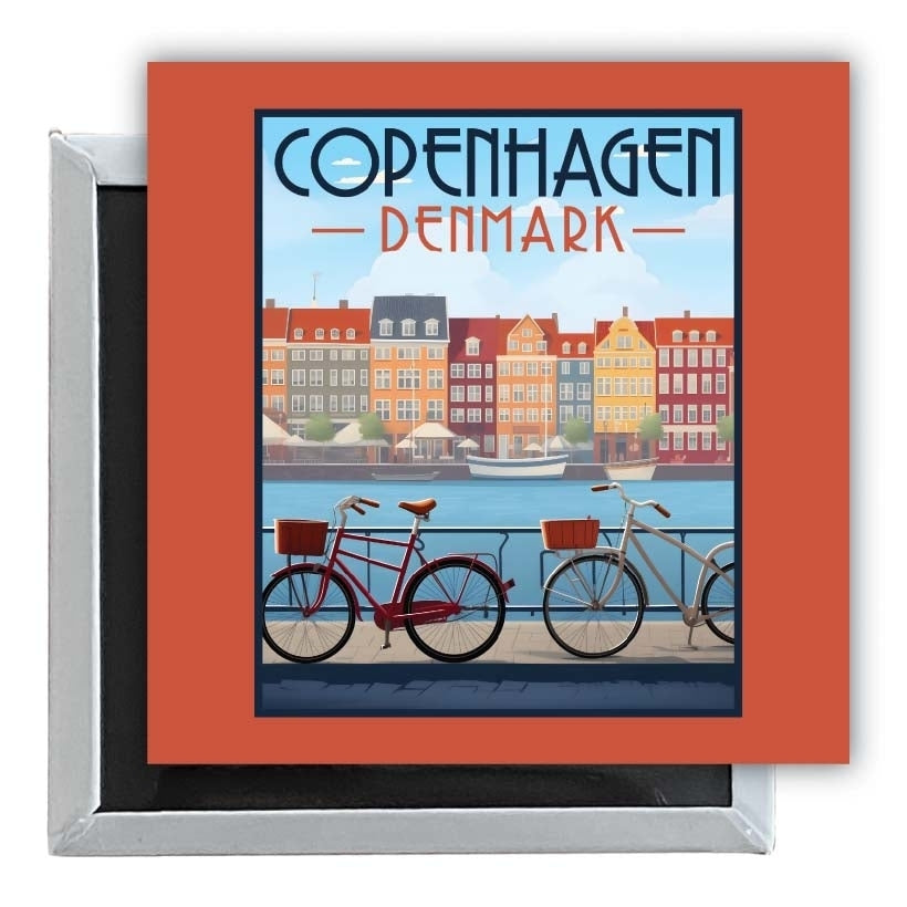 Copenhagen Denmark Design C Souvenir 2.5 x 2.5-Inch Fridge Magnet Image 1