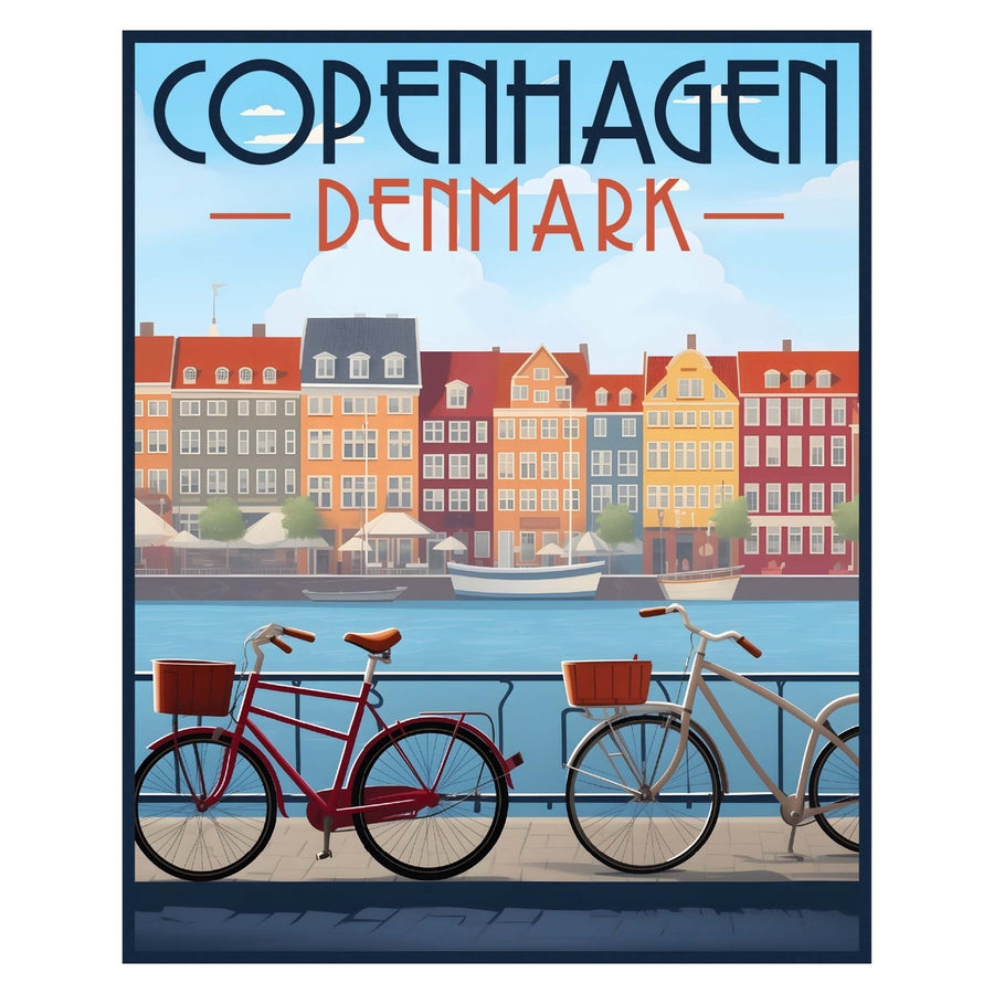 Copenhagen Denmark Design C Souvenir Die Cut Flat Magnet Image 1