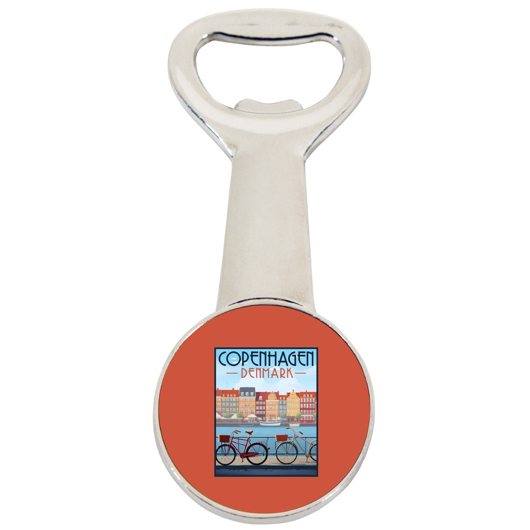 Copenhagen Denmark Design C Souvenir Magnetic Bottle Opener Image 1